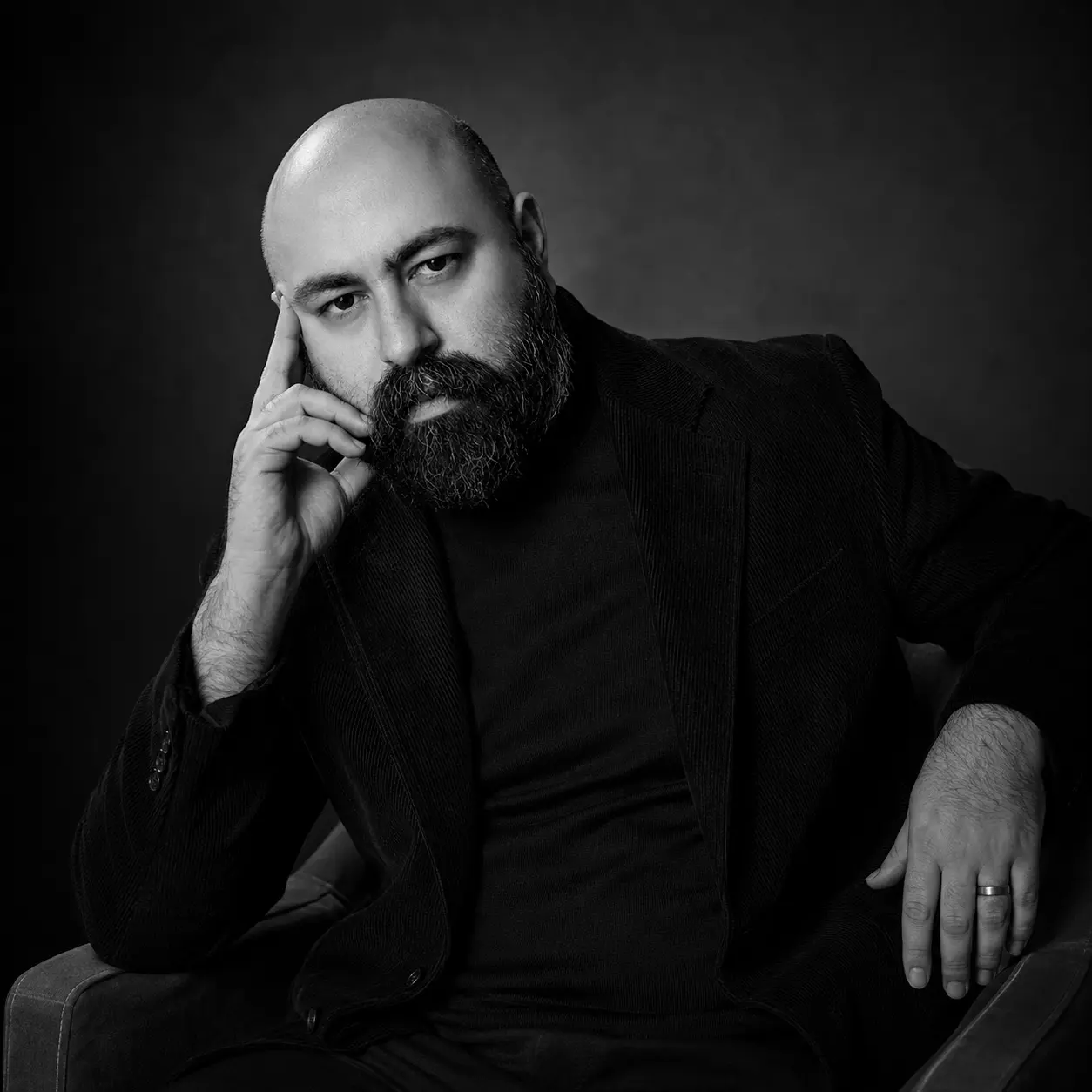 Portrait of Iranian designer and design critic Aidin Ardjomandi